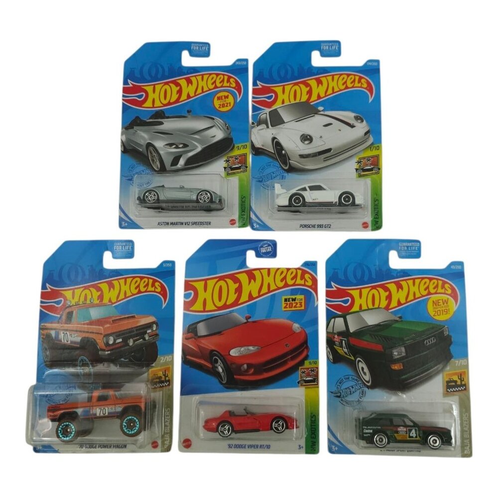 Hot Wheels HW Exotics Baja Blazers 1:64 Scale Diecast Lot Of 5 Mattel NIP
